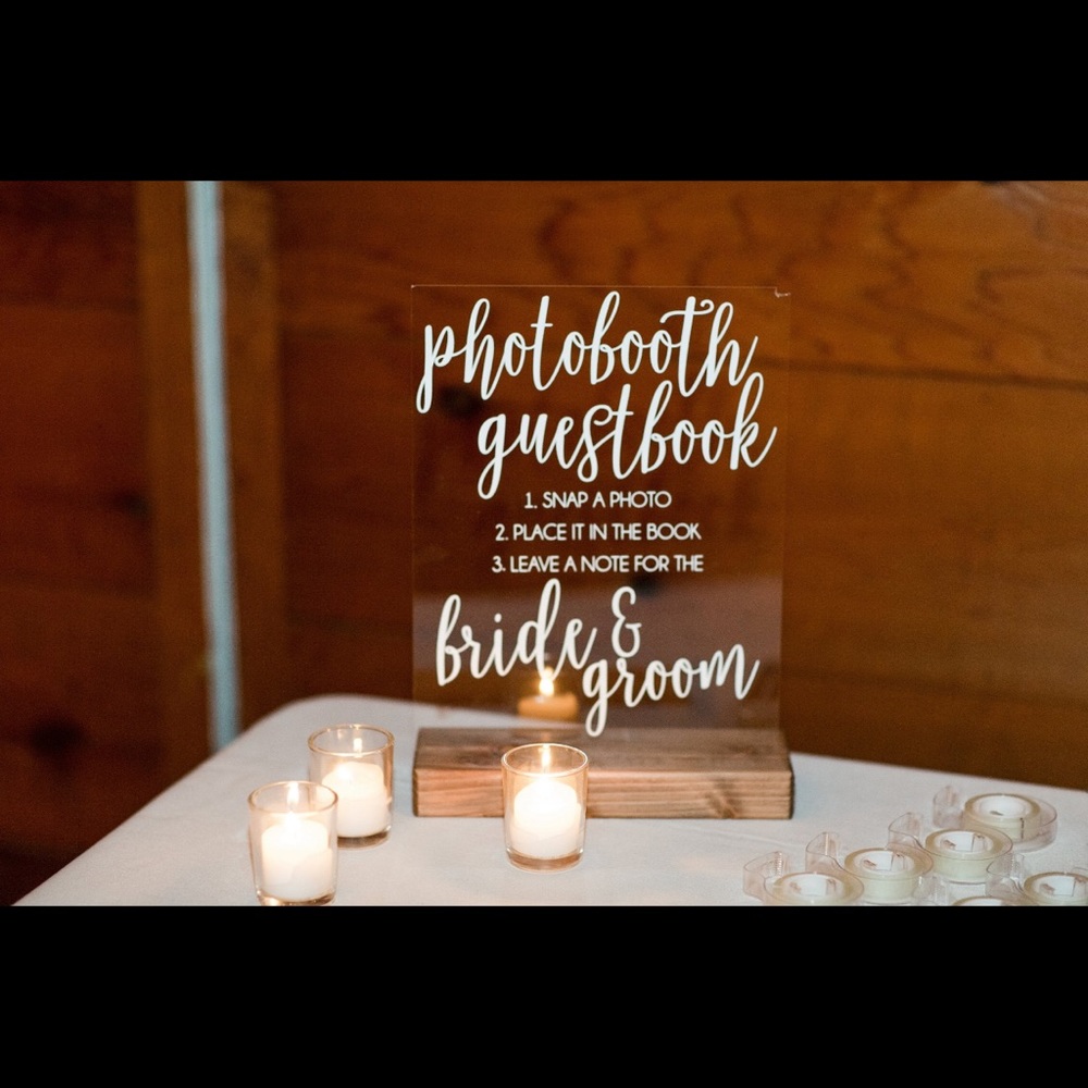 Acrylic wedding signage